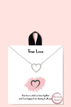 Load image into Gallery viewer, 18k Gold Rhodium Dipped True Love Pendant Necklace
