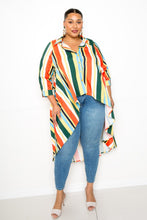 Load image into Gallery viewer, Striped Hi Low Shirt
