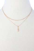 Load image into Gallery viewer, 2 Layered Metal Pendant Necklace
