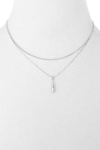 Load image into Gallery viewer, 2 Layered Metal Pendant Necklace
