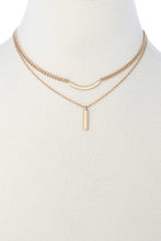 Load image into Gallery viewer, 2 Layered Metal Pendant Necklace
