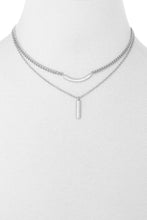 Load image into Gallery viewer, 2 Layered Metal Pendant Necklace
