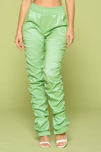 Load image into Gallery viewer, Leather Pu Ruched Pants
