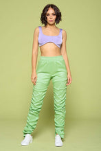 Load image into Gallery viewer, Leather Pu Ruched Pants
