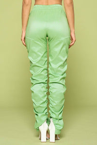 Leather Pu Ruched Pants