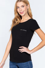 Load image into Gallery viewer, Short Slv Top W/zipper Pocket
