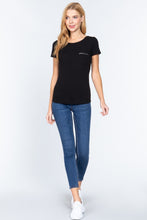 Load image into Gallery viewer, Short Slv Top W/zipper Pocket
