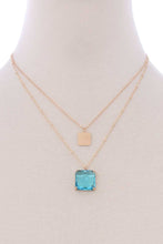 Load image into Gallery viewer, 2 Layered Square Pendant Necklace
