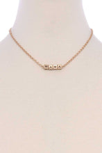 Load image into Gallery viewer, Metal Love Mama Block Letter Necklace

