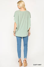Load image into Gallery viewer, Leopard Jacquard Knit Jersey Top With Front Tie, Ruffled Sleeve
