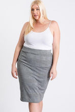 Load image into Gallery viewer, Black/grey Glen Plaid Skirt
