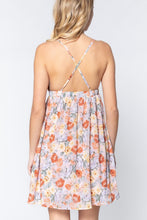 Load image into Gallery viewer, V-neck Open Back Floral Mini Dress
