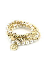 Load image into Gallery viewer, Fashion Metal Pearl Bead Stretch Multi Bracelet
