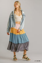 Load image into Gallery viewer, Collar Button Down Denim Jacket With Chest Pockets
