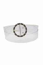 Load image into Gallery viewer, Pu Looped Circle Chain Buckle Belt
