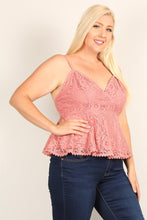 Load image into Gallery viewer, Plus Size Lace Sleeveless Top
