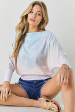 Load image into Gallery viewer, Tie Dye Knit Boatneck Elastic Hem Top
