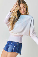 Load image into Gallery viewer, Tie Dye Knit Boatneck Elastic Hem Top

