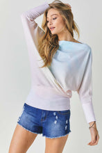 Load image into Gallery viewer, Tie Dye Knit Boatneck Elastic Hem Top
