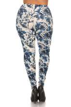 Load image into Gallery viewer, Plus Size Floral Print, Full Length Leggings In A Slim Fitting Style With A Banded High Waist
