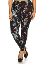 Load image into Gallery viewer, Plus Size Abstract Print, Full Length Leggings In A Slim Fitting Style With A Banded High Waist
