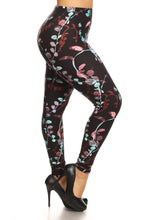 Load image into Gallery viewer, Plus Size Abstract Print, Full Length Leggings In A Slim Fitting Style With A Banded High Waist
