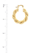 Load image into Gallery viewer, Twisted 14k Gold Dipped Hoop Earring
