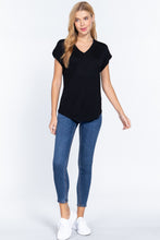 Load image into Gallery viewer, Dolman Slv V-neck Rayon Jersey Top
