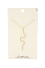 Load image into Gallery viewer, Rhinestone Snake Pendant Necklace
