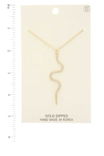Load image into Gallery viewer, Rhinestone Snake Pendant Necklace
