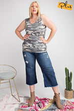 Load image into Gallery viewer, Rayon Rib Printed Knit Tank Top

