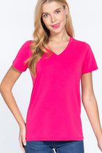 Load image into Gallery viewer, Short Sleeve V-neck Boxy Tee
