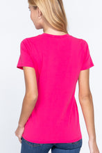Load image into Gallery viewer, Short Sleeve V-neck Boxy Tee
