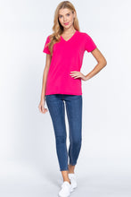 Load image into Gallery viewer, Short Sleeve V-neck Boxy Tee
