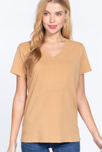 Load image into Gallery viewer, Short Sleeve V-neck Boxy Tee
