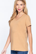 Load image into Gallery viewer, Short Sleeve V-neck Boxy Tee

