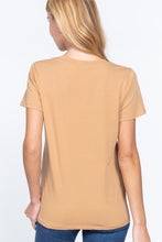 Load image into Gallery viewer, Short Sleeve V-neck Boxy Tee

