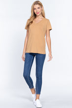 Load image into Gallery viewer, Short Sleeve V-neck Boxy Tee
