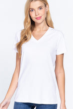 Load image into Gallery viewer, Short Sleeve V-neck Boxy Tee
