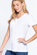 Load image into Gallery viewer, Short Sleeve V-neck Boxy Tee
