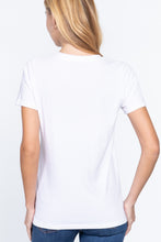 Load image into Gallery viewer, Short Sleeve V-neck Boxy Tee
