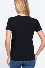 Load image into Gallery viewer, Short Sleeve V-neck Boxy Tee
