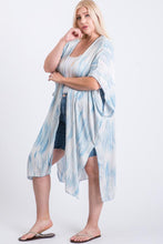 Load image into Gallery viewer, Zebra Print Short Sleeve Maxi Kimono
