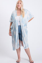 Load image into Gallery viewer, Zebra Print Short Sleeve Maxi Kimono

