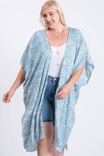 Load image into Gallery viewer, Zebra Print Short Sleeve Maxi Kimono
