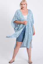 Load image into Gallery viewer, Zebra Print Short Sleeve Maxi Kimono
