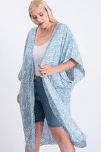 Load image into Gallery viewer, Zebra Print Short Sleeve Maxi Kimono
