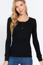 Load image into Gallery viewer, Long Slv Scoop Neck Thermal Top
