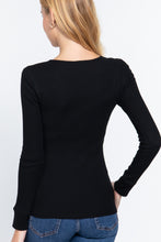 Load image into Gallery viewer, Long Slv Scoop Neck Thermal Top
