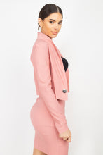 Load image into Gallery viewer, Collared Blazer &amp; Skirt Set
